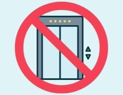 no sign through elevator