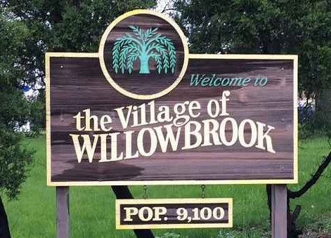 village of willowbrook sign